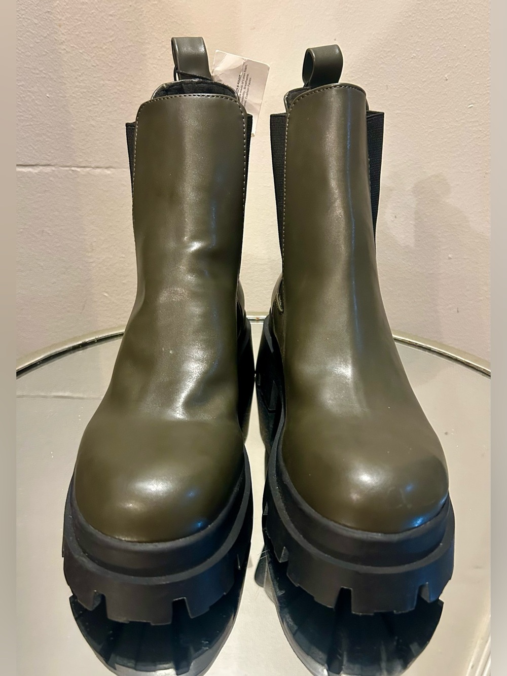 Zara Low Heeled lug sole ankle boots